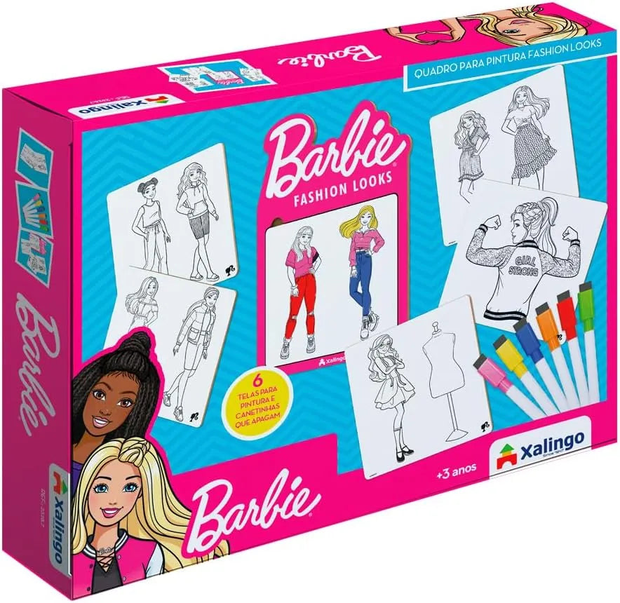 Quadro Para Pintura Barbie Fashion Looks