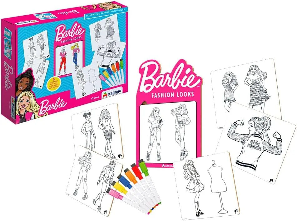 Quadro Para Pintura Barbie Fashion Looks