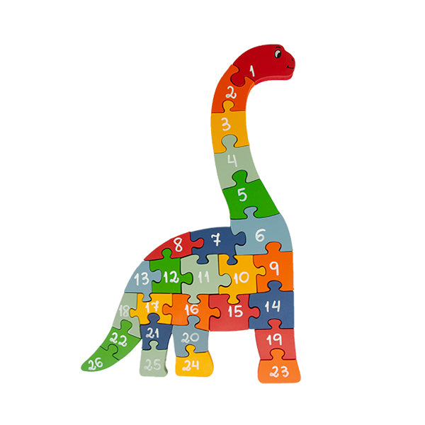 Quebra-Cabeça Alfabeto e Números - Dinossauro