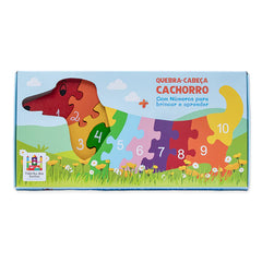 Quebra-Cabeça com Números - Cachorro