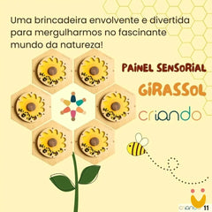 Painel Sensorial Colmeia - Girassol