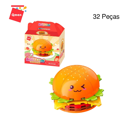 Bloco De Montar Set Build E Fun Fast Food - Surpresa