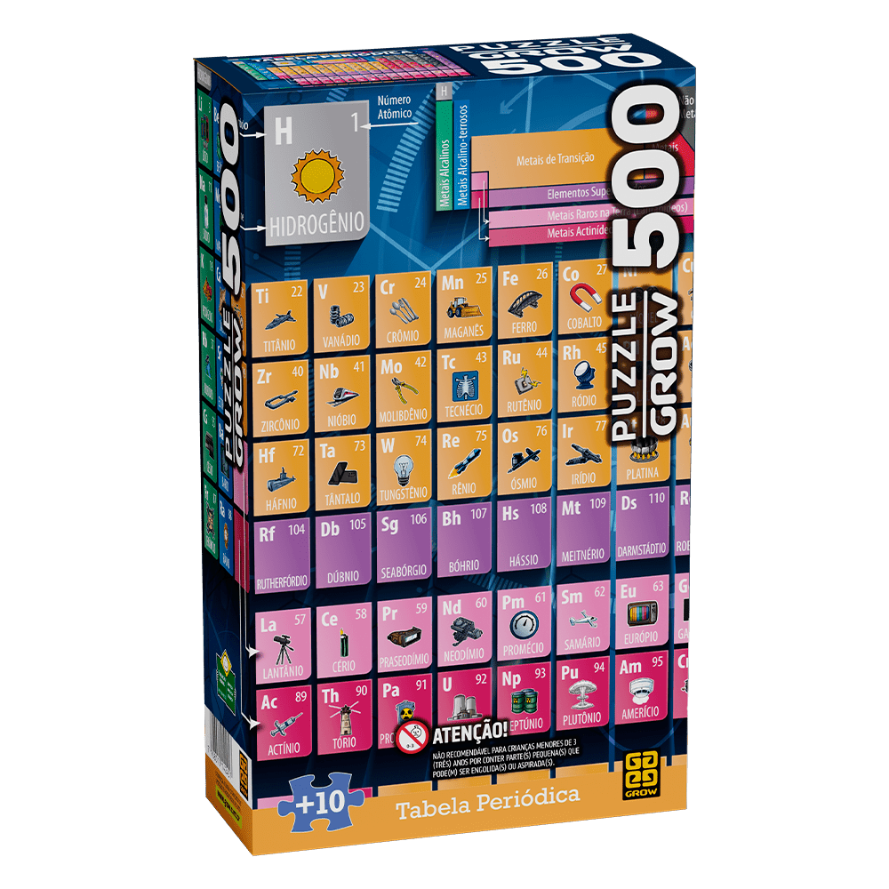 Puzzle 500 Peças - Tabela Periódica