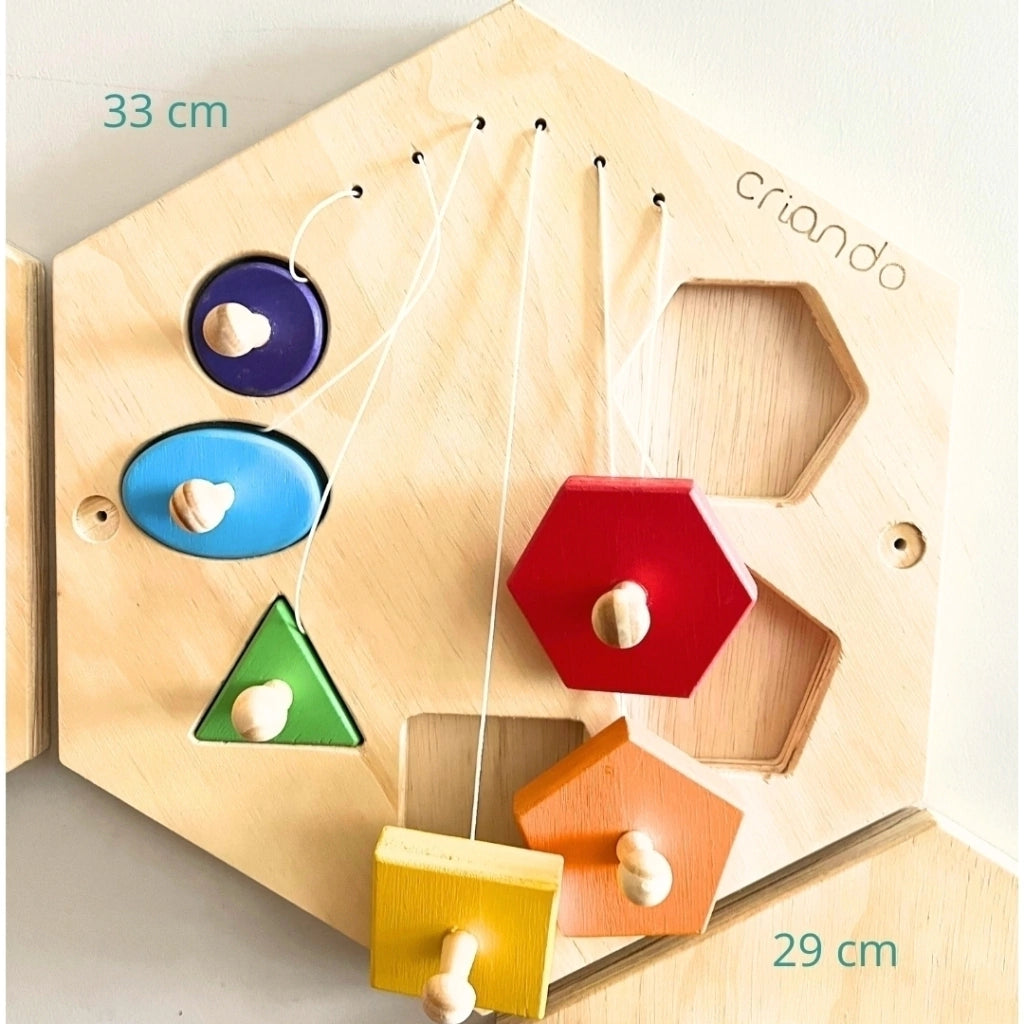 Painel Sensorial Colmeia - Formas de Encaixe