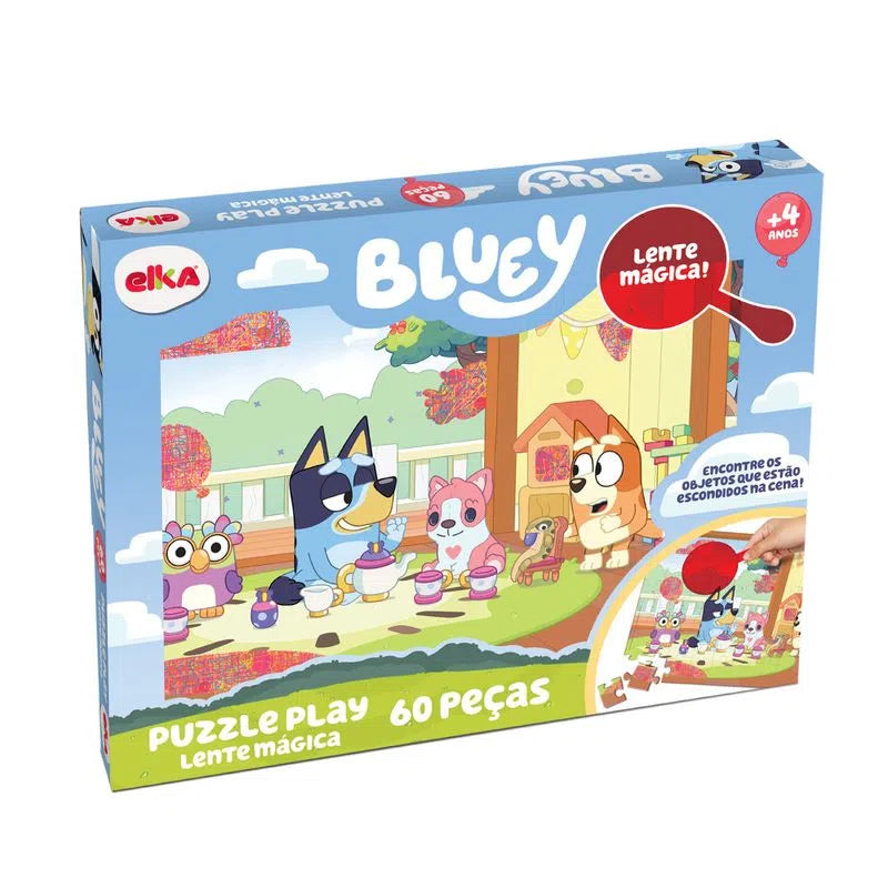 Puzzle Play 60 Peças - Lente Mágica Bluey