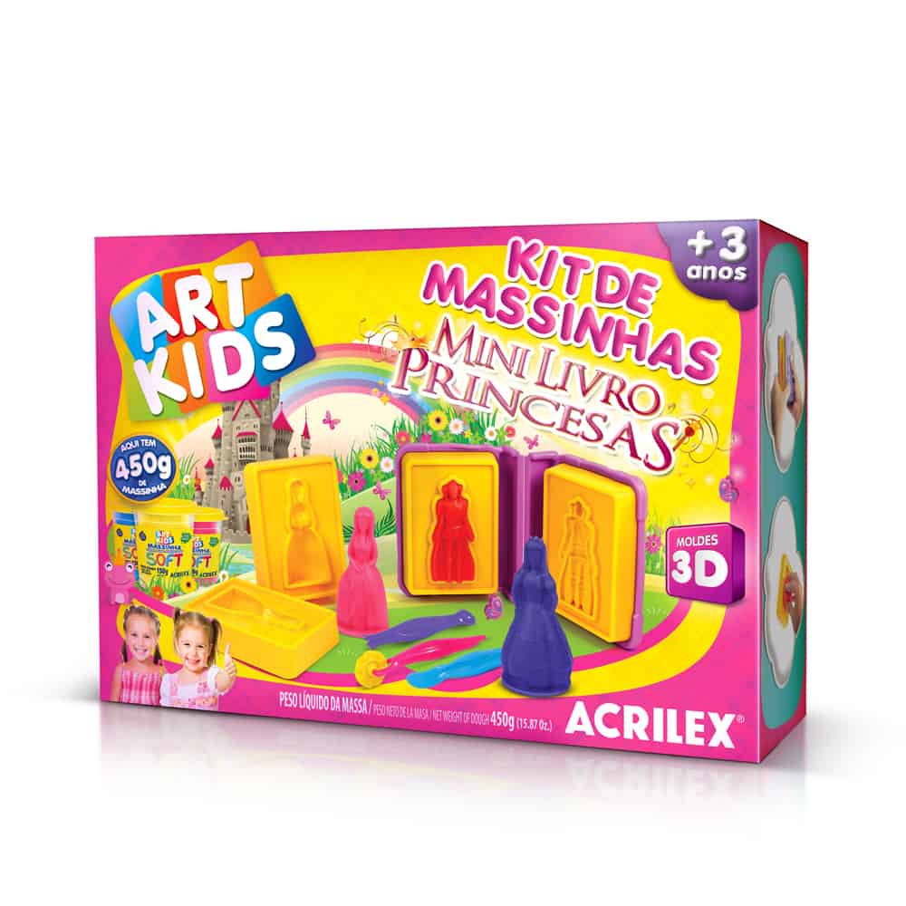 Kit de Massinhas - Mini Livro Princesas 450g