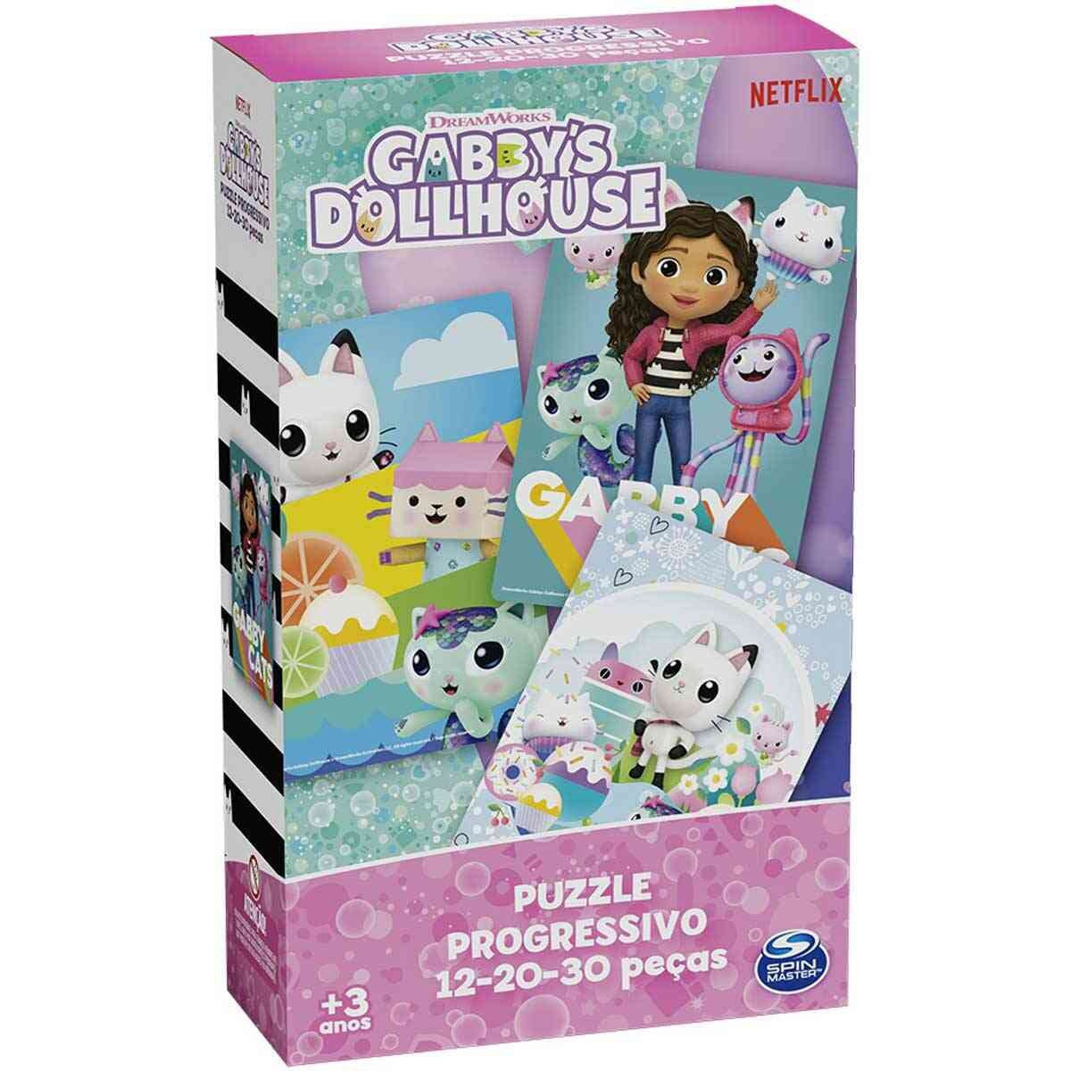 Quebra-Cabeça Puzzle Progressivo Gabby's Dollhouse