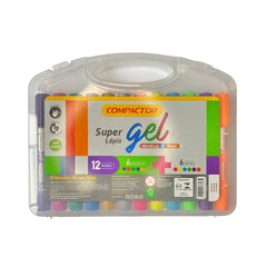 Giz de Cera Super Gel com 12 Cores