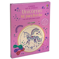 Livro Unicórnio - Kit para Bordar